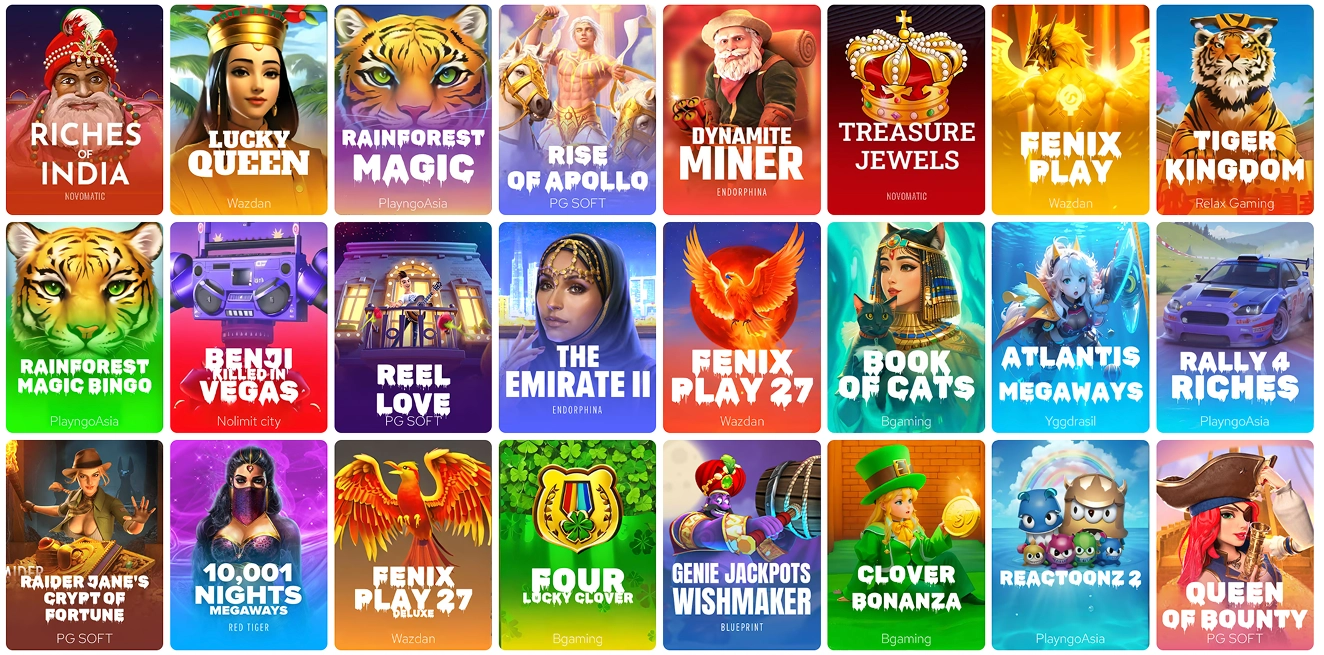 More exciting and colorful slot machines offered by the Valor Casino platform